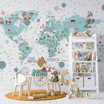 Art Gift Decor Детски фототапет - приключение около света
