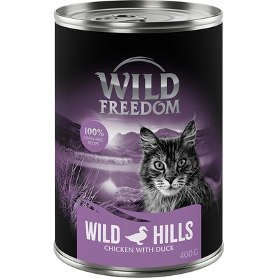 Wild Freedom Adult bez obilovin Wild Hills kachní & kuřecí 6 x 0,4 kg
