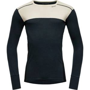 Devold Мъжко мериносово термобельо Devold Lauparen Merino 190 Shirt Merino base layer - Raw White / Ink / Black - размер XXL (015-1451-0615)
