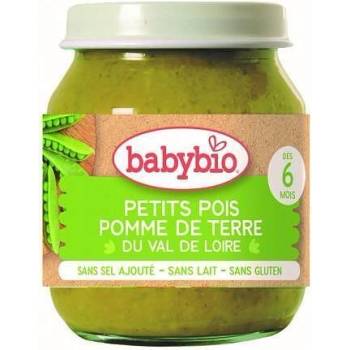 Bebybio Био Зеленчуково пюре - Зелен Грах (6+ месеца) -130г - Babybio