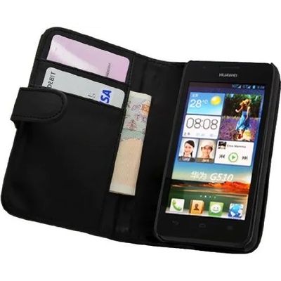 Huawei Ascend G510 Wallet Кожен Калъф и Скрийн Протектор