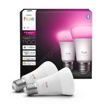 Комплект от 2 LED димируеми крушки Philips Hue WACA E27/8, 1W/230V 1000-20000K (P7036)