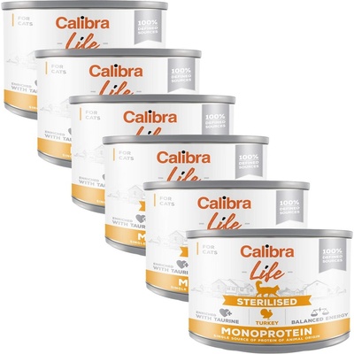 Calibra Cat Life Sterilised Turkey 6 x 200 г