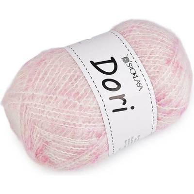 Pletací mohérová příze s nopky Dori 100 g Varianta: 15 růžová nejsv., Balení: 1 ks 57863/147367/282817