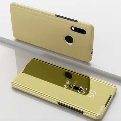 Púzdro SES Zrkadlové plastové flip Xiaomi Redmi Note 7 - zlaté
