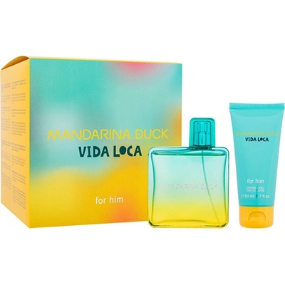 Mandarina Duck Vida Loca подаръчен комплект с тоалетна вода 100мл и душ гел 50мл за мъже 1 бр