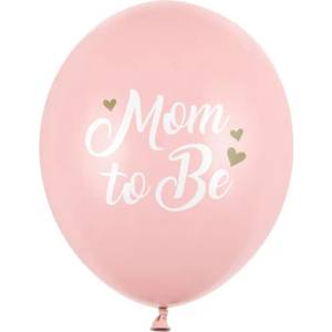 PartyDeco Балон - Mom to Be розов