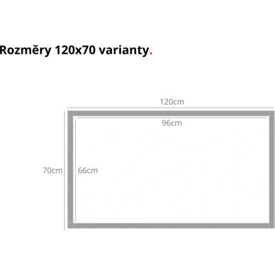 Kompletní Plastový Jednostranný LED Reklamní Panel Logo s Ostrými Rohy a Potiskem Výroba na Míru Výběr Variant Varianta: 120x70cm + potisk
