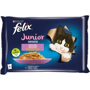 FELIX Fantastic Junior chicken & salmon 4x85 g