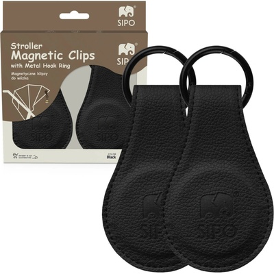 SIPO Magnetické klipy 2 ks Čierne