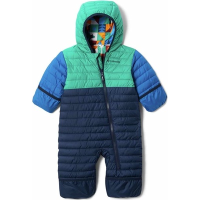 Columbia Powder Lite Reversible Bunting Obojstranný Detský Overal Coll Navy Emerald Green Brt Indigo