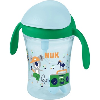 Nuk Неразливаща чаша със сламка NUK - Motion Cup, 8+ месеца, 230 ml, Зелена (10255640)