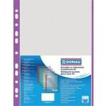 DONAU Document T-Shirts DONAU, PP, A4, crystal, 40micr. , colorful hem - purple, 100pcs