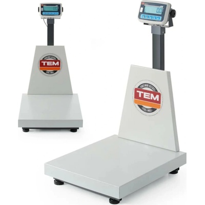 Plošinová váha LCD so stĺpcom a legalizáciou, rad EKO+, 300 kg, TEM, 500x700x(v)940mm BEK+C050X060300H