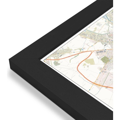 Excart Maps Olomouc - nástěnná mapa 140 x 100 cm Varianta: mapa v dřevěném rámu, Provedení: Pegi černý