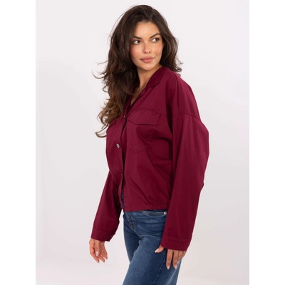 Rue Paris Shirt-IT-KS-FL9273.86-burgundy