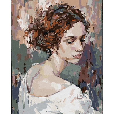 zuty Malování podle čísel Zasněná žena portrét 40 x 50 cm vypnuté plátno na rám