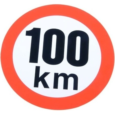 Samolepka rychlost 100 km, průměr 150 mm