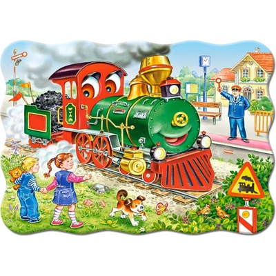 Castorland Zelená lokomotíva 30 dielov