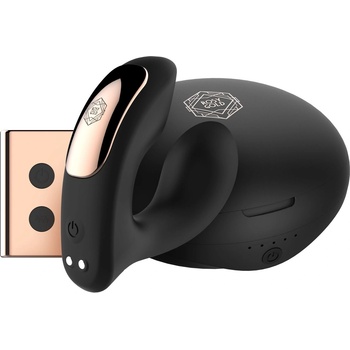 Rosy Gold Wearable Vibrator with Luxury Charging Case Black