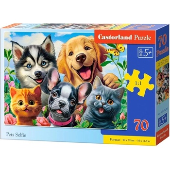 Castorland Пъзел Castorland от 70 части - Селфи на домашни любимци (B-070220)