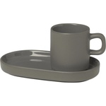 BLOMUS Комплект от 2 бр. чаши за еспресо PILAR, 50 мл - цвят сив (Pewter) (BLOMUS-63972)
