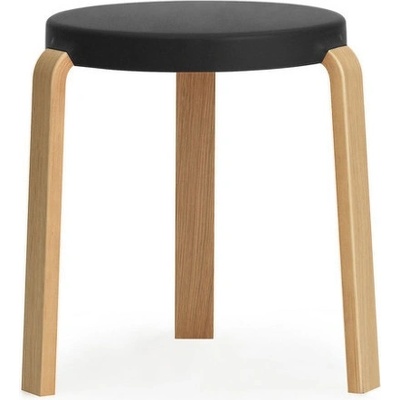 Stolička Tap Stool od Normann Copenhagen, černá/dub