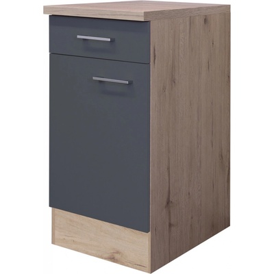 Flex-Well Kuchynská skrinka Morena spodná, zásuvka + dvierka, 40 x 85 x 57,1 cm