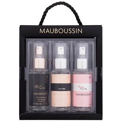 Mauboussin Mauboussin Pour Elle sada tělový závoj Elixir Pour Elle 50 ml + tělový závoj Pour Elle 50 ml + tělový závoj Rose Pour Elle 50 ml pro ženy