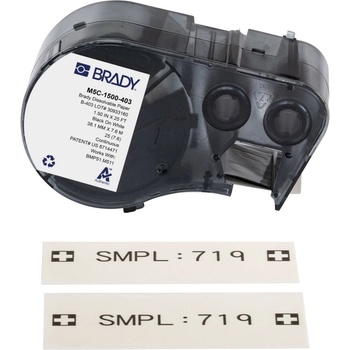 Image 1 of Brady M5C-1500-403 / 170858, 38.10 mm x 7.62 m, Хартия, черен печат / бял фон (170858)