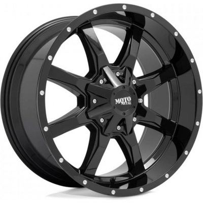 Moto Metal Mo970 8x16 6x120 ET0 gloss black with Milled Lip