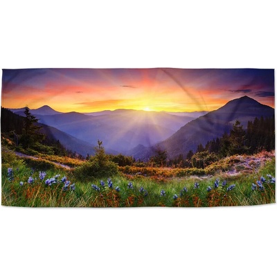 Sablio Uterák Západ slunce nad lesem 30 x 50 cm