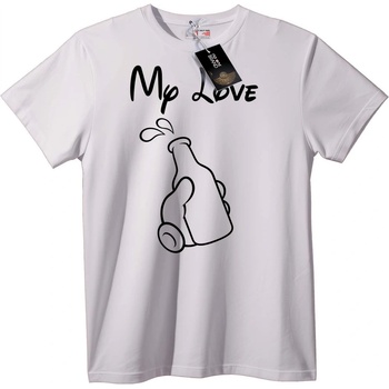 NOONEBRAND Тениска Моята Любов Заек - XL, Black