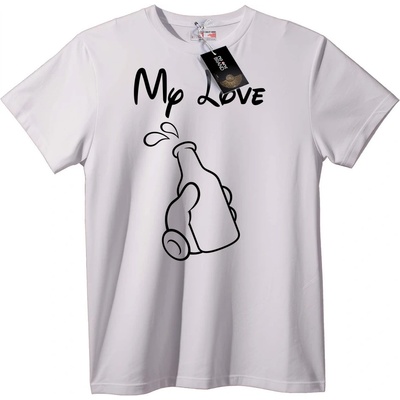 NOONEBRAND Тениска Моята Любов Заек - XL, Black