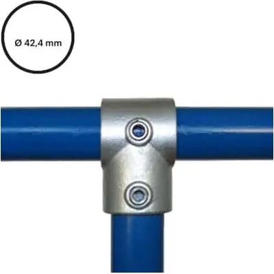 Konstrukční fitinka, spojka ocelových trubek pr. 42,4 mm – odbočka 101-C42