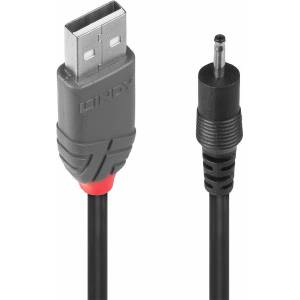 Lindy Захранващ кабел Lindy, от USB-A(м) към DC(м), 1.5m, 4.5W, черен (70265)