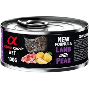 Alpha Spirit Complete wet cat food - Агне с Круши консерва за котки с 93% месо и 4% плодове - 100 гр 6005109