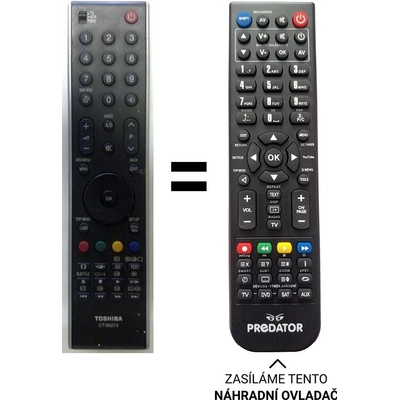 Dálkový ovladač Predátor Toshiba 42C3002P, 37WL66S – Hledejceny.cz