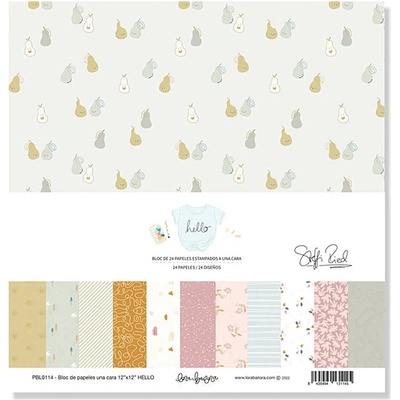 LORA BAILORA Sada scrapbook papírů 12"x12" - HELLO / Jednostranné