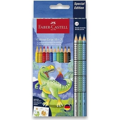 Faber-Castell Colour Grip Dinosaurus 201545 pastelky souprava 13 ks