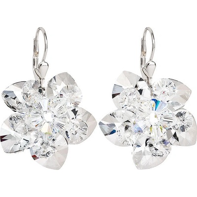 Pavona Náušnice květiny 31130.1 krystal