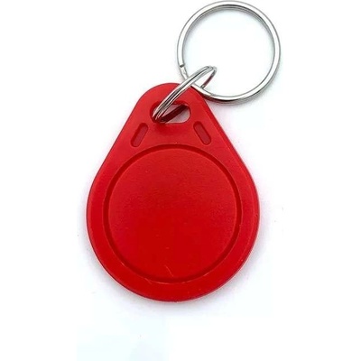 Přívěsek na klíče RFID čip Mifare 1356MHz 1K UID S50 červený