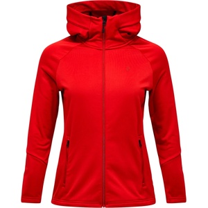 Peak Performance Дамско поларено яке Peak Performance Women's Rider Essentials Zip Hood Fleece jacket - Red Pompeian (105-6221-0713)