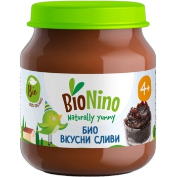 BioNino Био плодово пюре BioNino - Сливи, 4 м+, 120 g (BN2195)