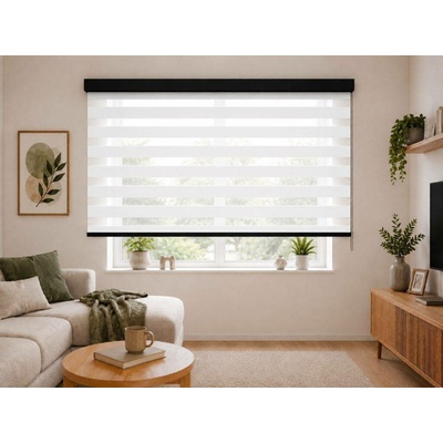 Zebra-shop Den a noc Maxi Chic Bílá DN 6001 150 x 125 stříbrná vpravo