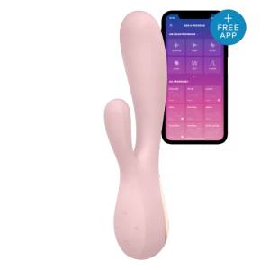 Satisfyer G-spot рабит вибратор Satisfyer Mono Flex светло розов с App