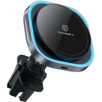 Techancy magnetický držák na mobilní telefon s bezdrátovým nabíjením až 15W TM12026