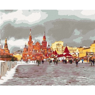 Zuty Malování Podle Čísel Rudé Náměstí V Moskvě 80 x 100 Cm Plátno