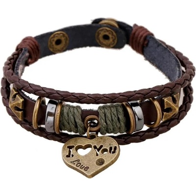 HARAHU Гривна I Love You - Кафява KP33170 (33170)