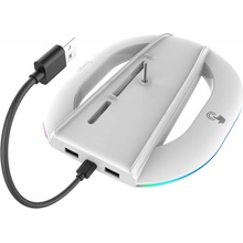 iPega P5S035SA Vertikální Stojan (2xUSB-A) s RGB PS5 Slim, PS5 Pro White